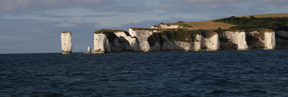 Old Harry Rocks looking from the Poole Entrance Channel